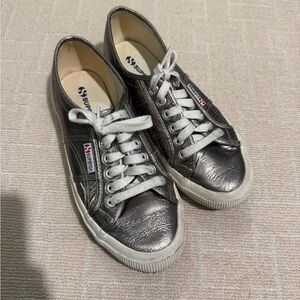 Superga Shiny Metalic Lace-Up Sneakers